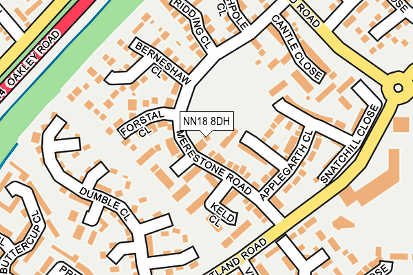 NN18 8DH map - OS OpenMap – Local (Ordnance Survey)