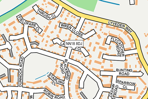 NN18 8DJ map - OS OpenMap – Local (Ordnance Survey)