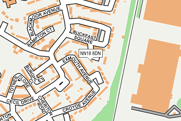NN18 8DN map - OS OpenMap – Local (Ordnance Survey)