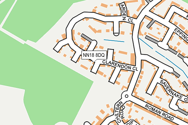 NN18 8DQ map - OS OpenMap – Local (Ordnance Survey)