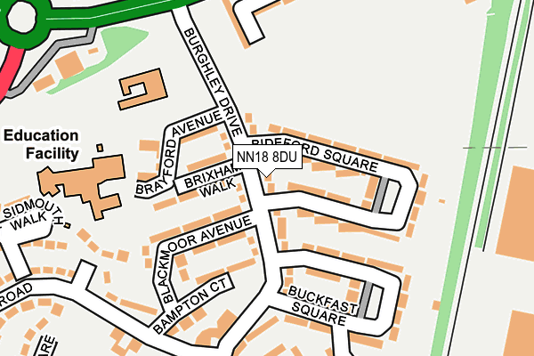 NN18 8DU map - OS OpenMap – Local (Ordnance Survey)