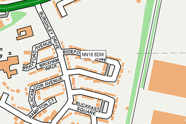 NN18 8DW map - OS OpenMap – Local (Ordnance Survey)