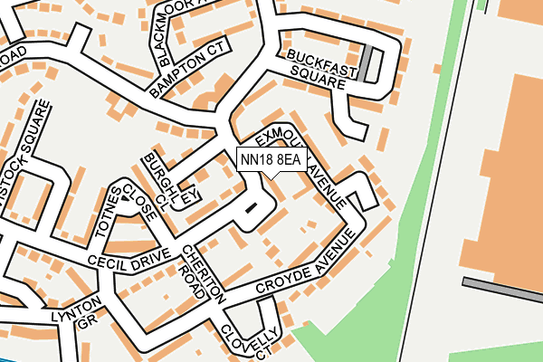 NN18 8EA map - OS OpenMap – Local (Ordnance Survey)