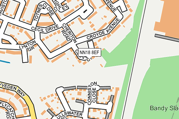 NN18 8EF map - OS OpenMap – Local (Ordnance Survey)