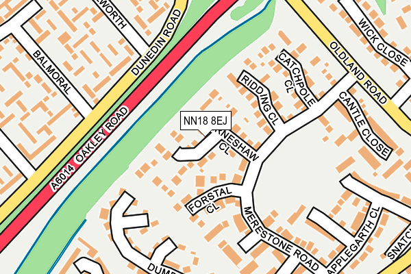 NN18 8EJ map - OS OpenMap – Local (Ordnance Survey)