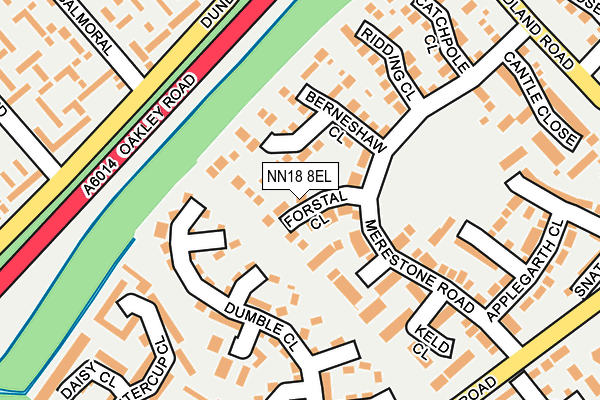 NN18 8EL map - OS OpenMap – Local (Ordnance Survey)