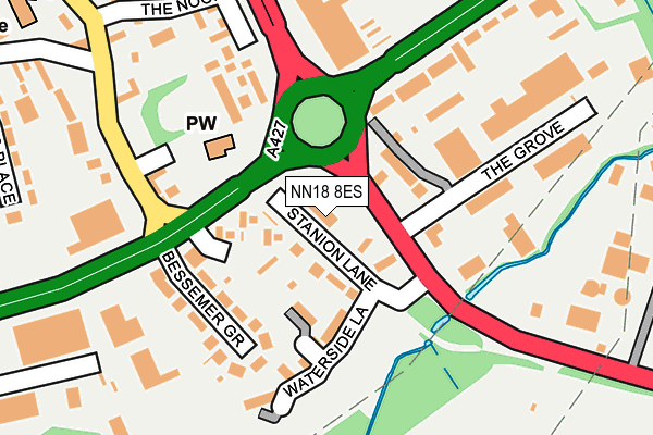 NN18 8ES map - OS OpenMap – Local (Ordnance Survey)