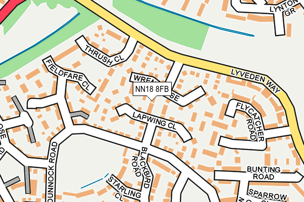 NN18 8FB map - OS OpenMap – Local (Ordnance Survey)