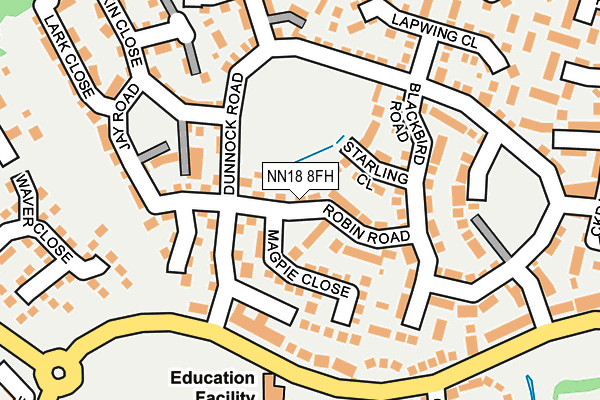 NN18 8FH map - OS OpenMap – Local (Ordnance Survey)