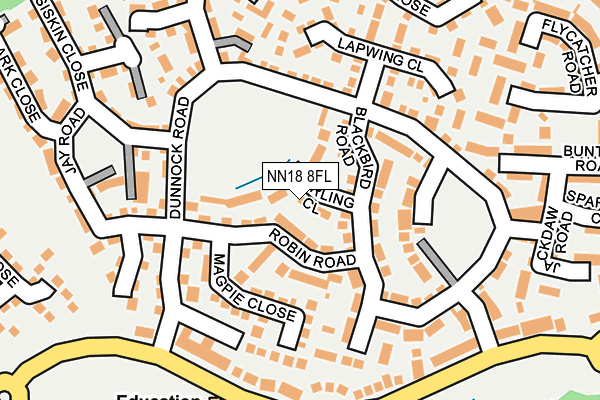 NN18 8FL map - OS OpenMap – Local (Ordnance Survey)