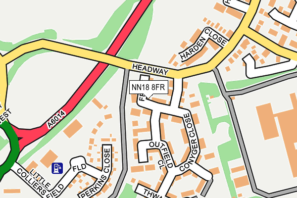 NN18 8FR map - OS OpenMap – Local (Ordnance Survey)