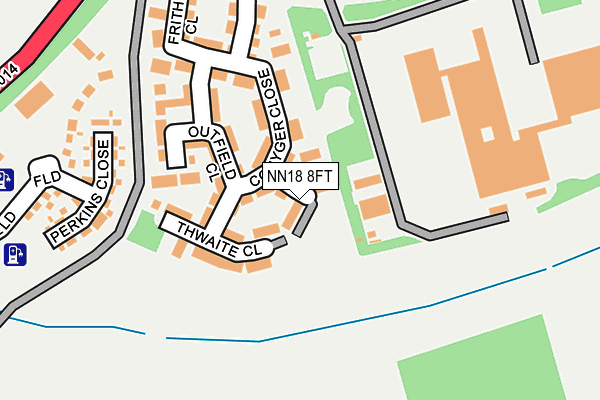 NN18 8FT map - OS OpenMap – Local (Ordnance Survey)