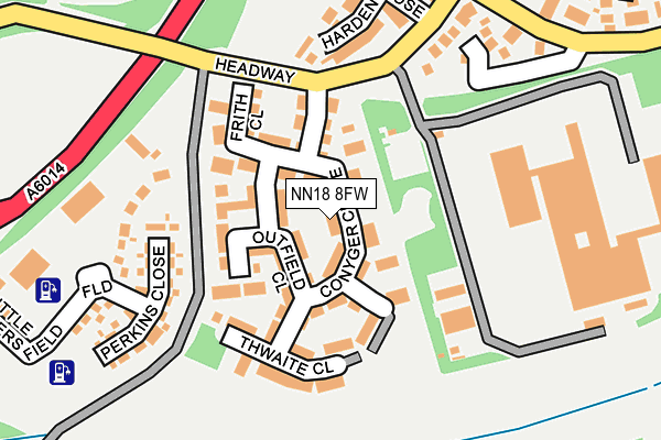 NN18 8FW map - OS OpenMap – Local (Ordnance Survey)
