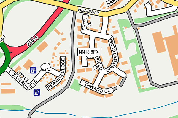NN18 8FX map - OS OpenMap – Local (Ordnance Survey)
