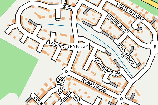 NN18 8GP map - OS OpenMap – Local (Ordnance Survey)