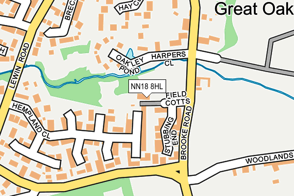 NN18 8HL map - OS OpenMap – Local (Ordnance Survey)