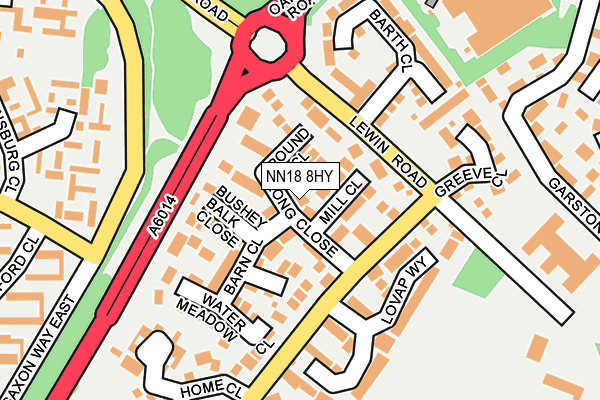 NN18 8HY map - OS OpenMap – Local (Ordnance Survey)