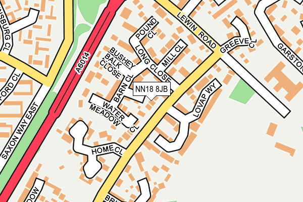 NN18 8JB map - OS OpenMap – Local (Ordnance Survey)