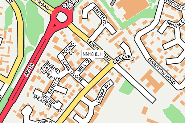 NN18 8JH map - OS OpenMap – Local (Ordnance Survey)