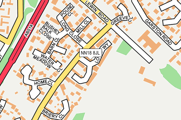 NN18 8JL map - OS OpenMap – Local (Ordnance Survey)
