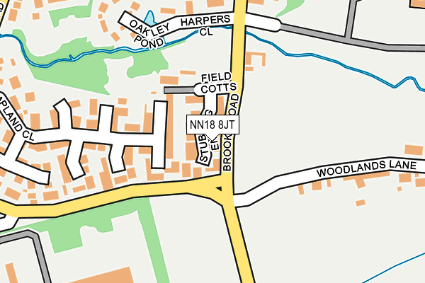 NN18 8JT map - OS OpenMap – Local (Ordnance Survey)