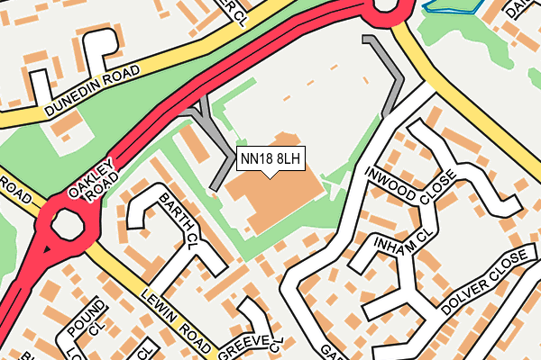NN18 8LH map - OS OpenMap – Local (Ordnance Survey)