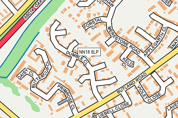 NN18 8LP map - OS OpenMap – Local (Ordnance Survey)