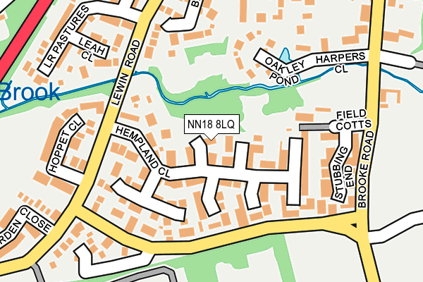 NN18 8LQ map - OS OpenMap – Local (Ordnance Survey)