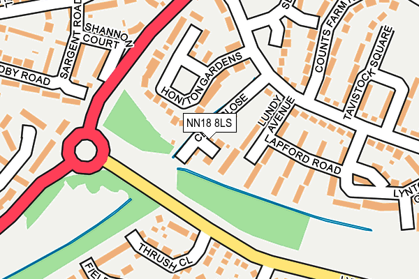NN18 8LS map - OS OpenMap – Local (Ordnance Survey)