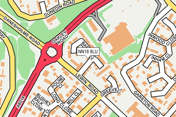 NN18 8LU map - OS OpenMap – Local (Ordnance Survey)