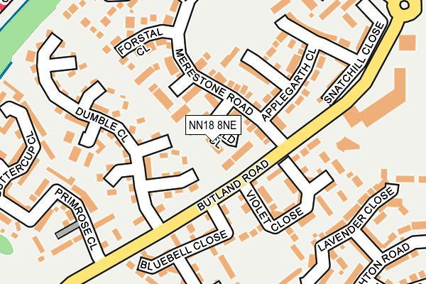 NN18 8NE map - OS OpenMap – Local (Ordnance Survey)