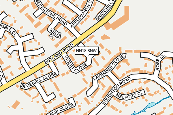 NN18 8NW map - OS OpenMap – Local (Ordnance Survey)