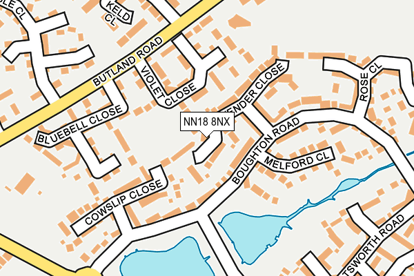 NN18 8NX map - OS OpenMap – Local (Ordnance Survey)