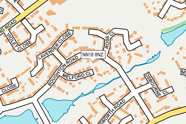NN18 8NZ map - OS OpenMap – Local (Ordnance Survey)