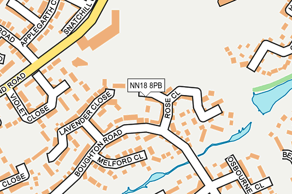 NN18 8PB map - OS OpenMap – Local (Ordnance Survey)
