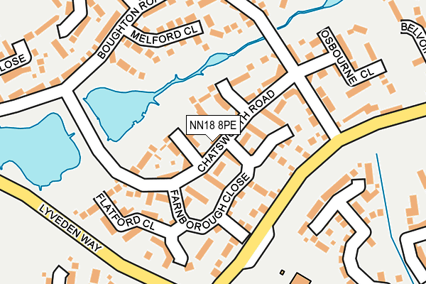 NN18 8PE map - OS OpenMap – Local (Ordnance Survey)