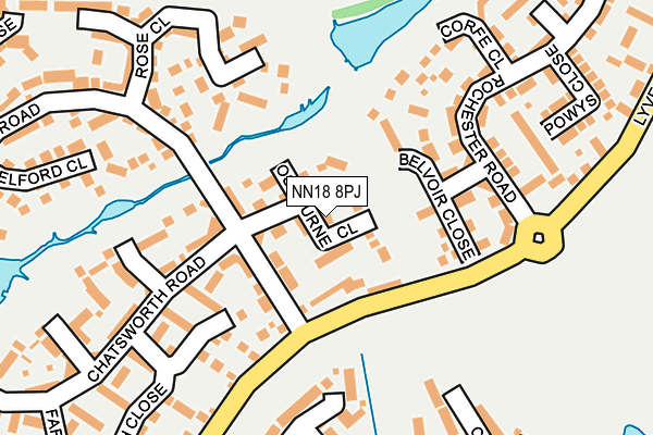NN18 8PJ map - OS OpenMap – Local (Ordnance Survey)