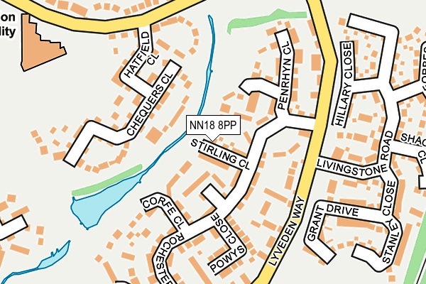 NN18 8PP map - OS OpenMap – Local (Ordnance Survey)