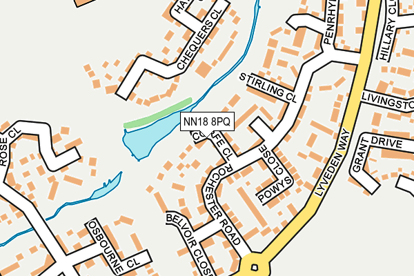 NN18 8PQ map - OS OpenMap – Local (Ordnance Survey)