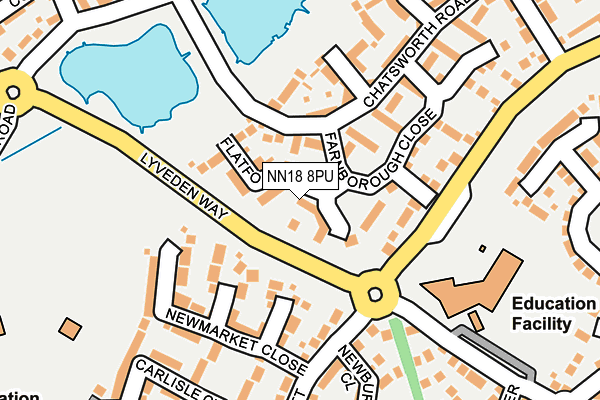 NN18 8PU map - OS OpenMap – Local (Ordnance Survey)