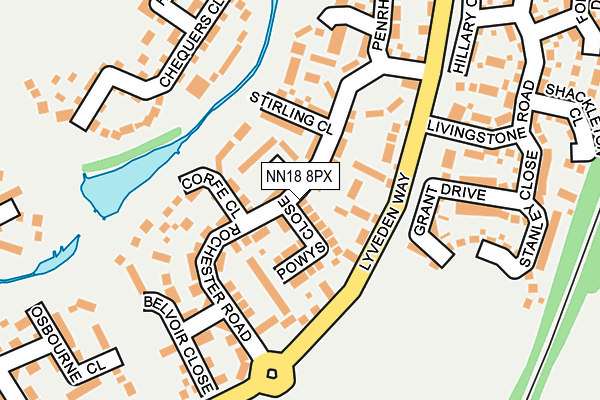 NN18 8PX map - OS OpenMap – Local (Ordnance Survey)