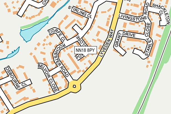 NN18 8PY map - OS OpenMap – Local (Ordnance Survey)