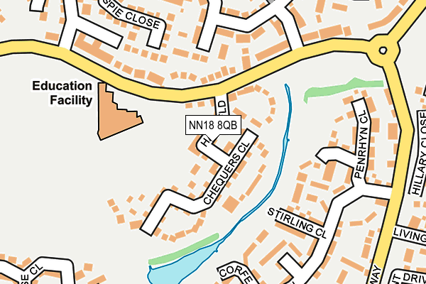 NN18 8QB map - OS OpenMap – Local (Ordnance Survey)