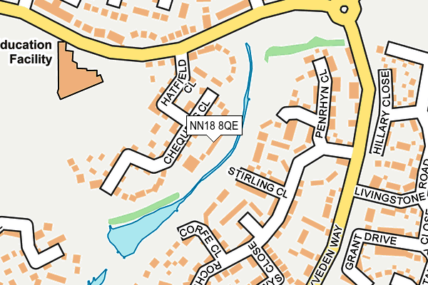 NN18 8QE map - OS OpenMap – Local (Ordnance Survey)