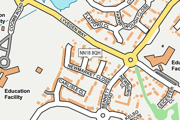 NN18 8QH map - OS OpenMap – Local (Ordnance Survey)