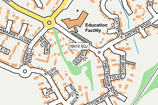 NN18 8QJ map - OS OpenMap – Local (Ordnance Survey)