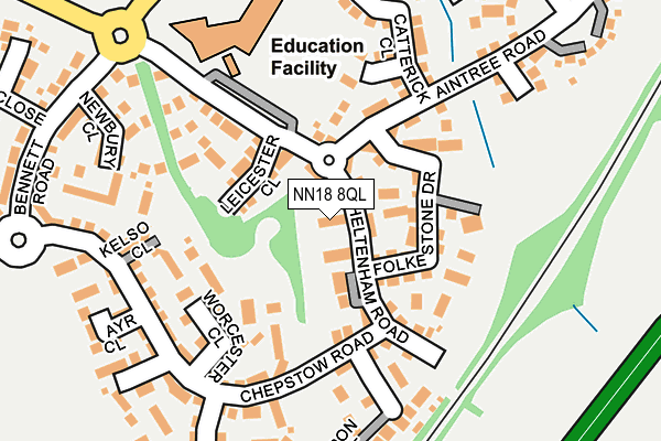 NN18 8QL map - OS OpenMap – Local (Ordnance Survey)