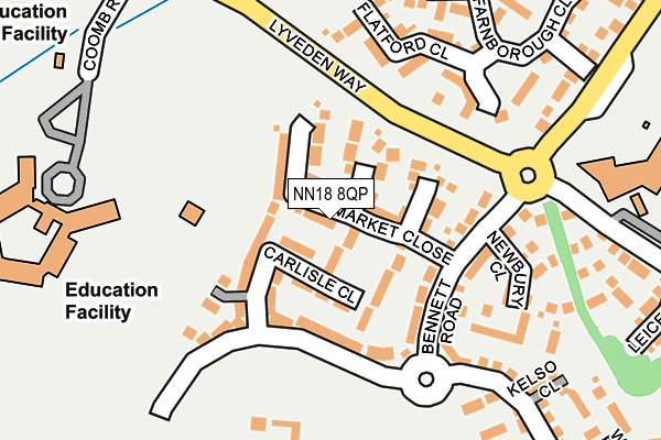 NN18 8QP map - OS OpenMap – Local (Ordnance Survey)