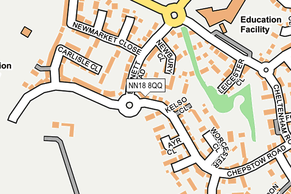 NN18 8QQ map - OS OpenMap – Local (Ordnance Survey)