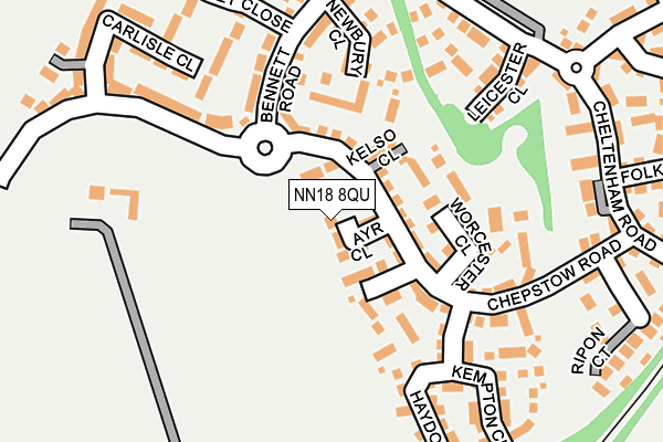 NN18 8QU map - OS OpenMap – Local (Ordnance Survey)